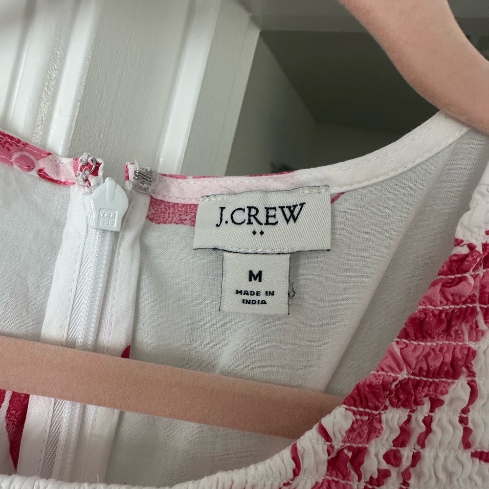 J. Crew White Dress with Red and Blue Sea Life Print - Picture 2 of 4